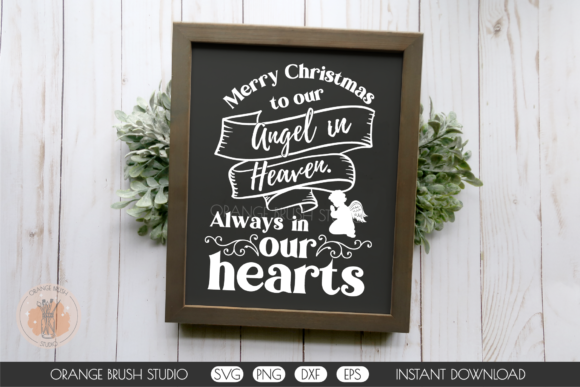 Always in Our Hearts SVG Christmas Angel