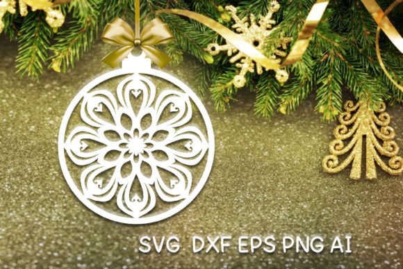 Christmas Ornament Ball SVG V10