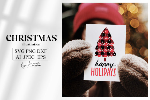 Christmas Tree Svg. Buffalo Plaid.