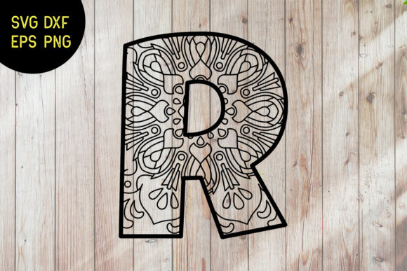 Mandala Alphabet R SVG Design Review