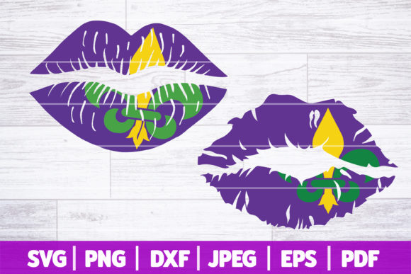Mardi Gras Lips SVG, Mardi Gras Kiss