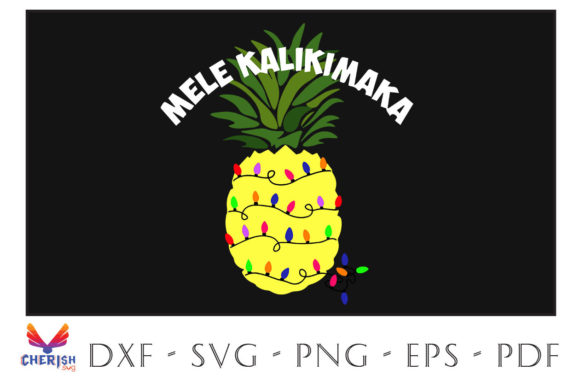 Mele Kalikimaka Pineapple Xmas Svg