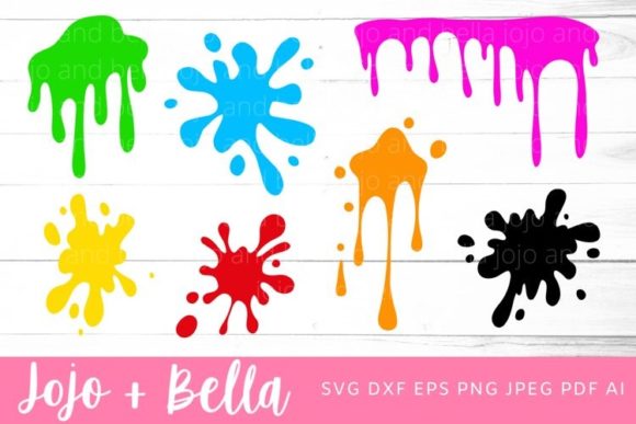 Paint Splatter Svg, Paint Splats Svg, Sl