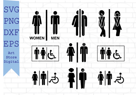 Restroom SVG, Toilet Svg, Bathroom Svg