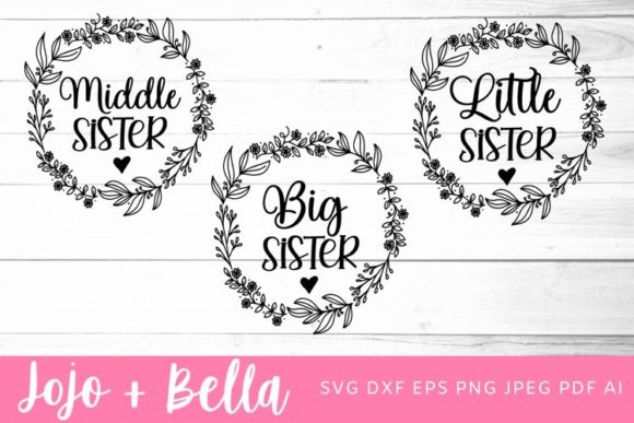 Sister Wreath Svg, Sister SVG